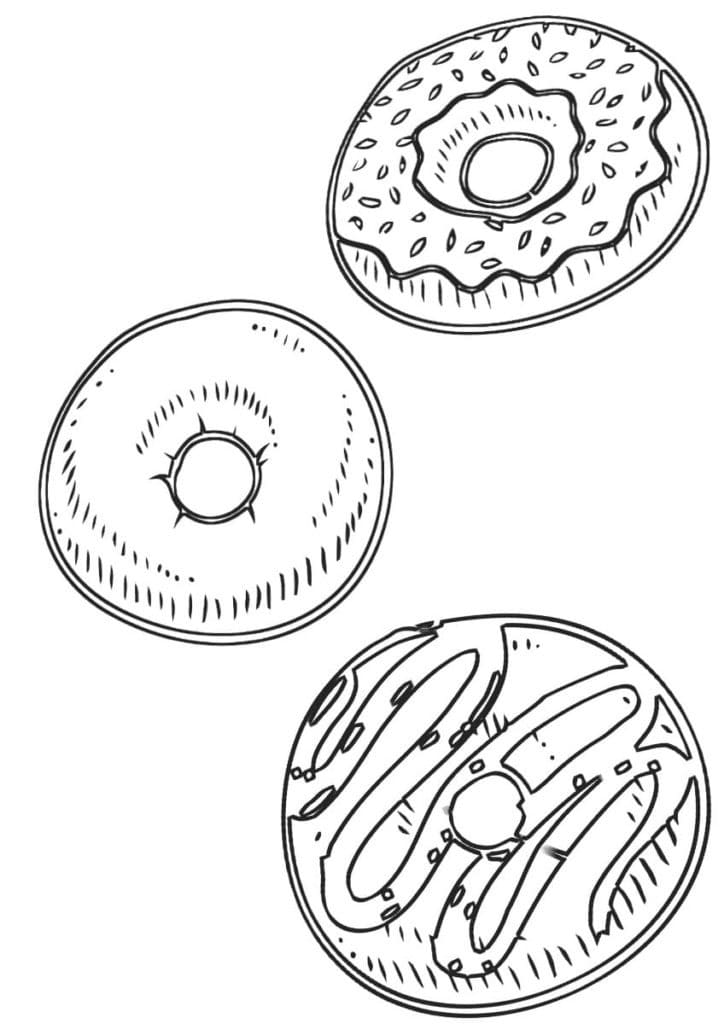 Donuts Free coloring page