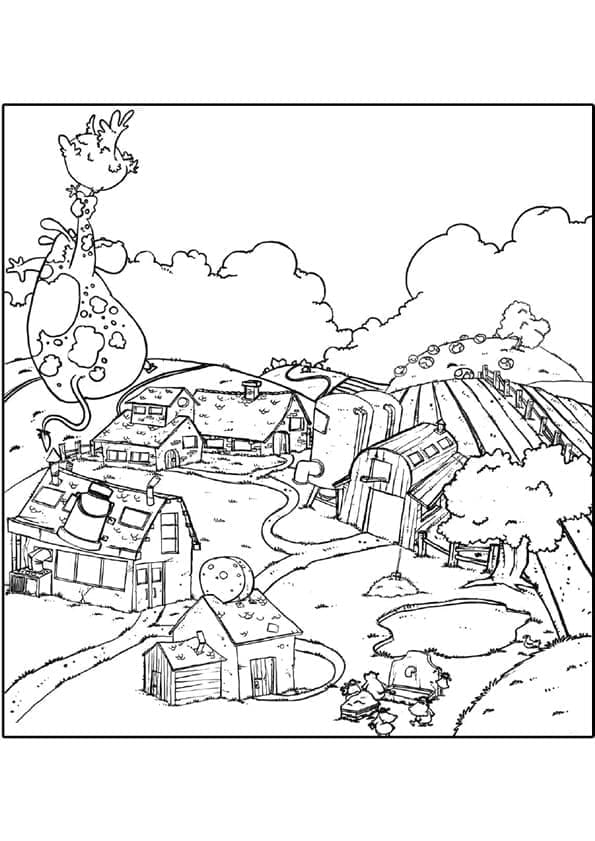 Country Farm coloring page