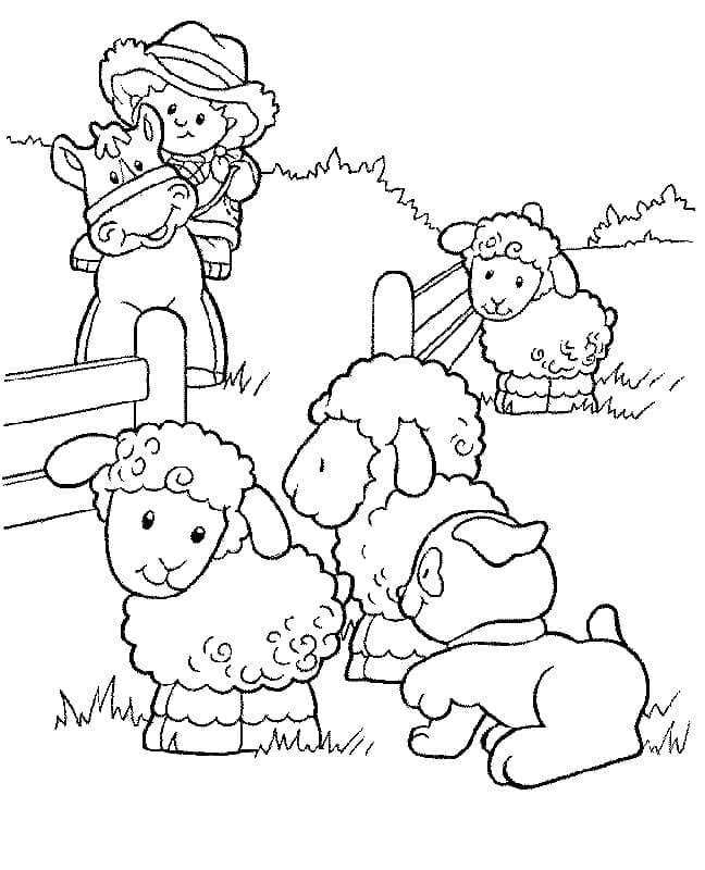 Very Cute Farm Animals coloring page