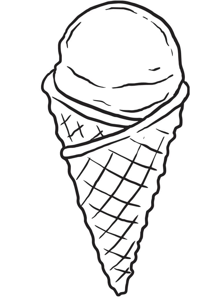 Ice Cream Cone for Kid Färbung Seite - Kostenlose druckbare Malvorlagen ... image.