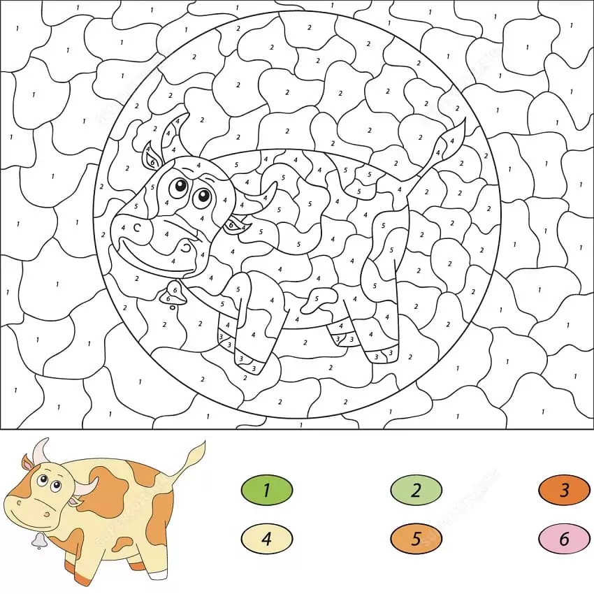 Cow Color by Number