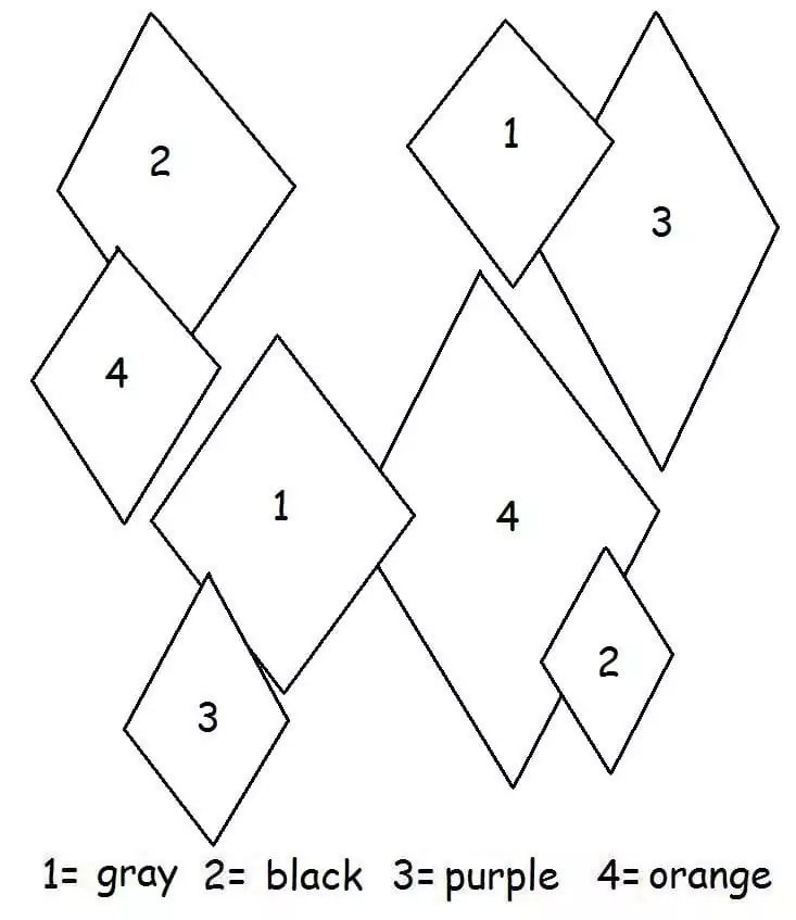 Easy Diamond Shape Color by Number