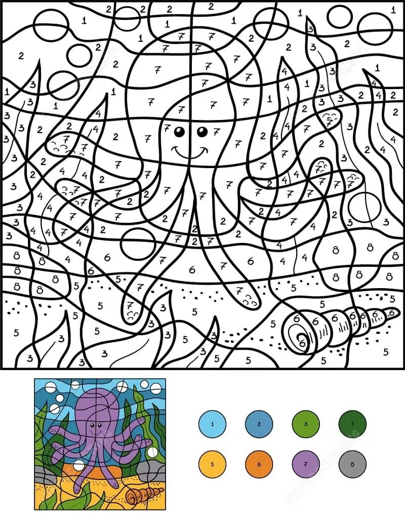 Octopus Color by Number