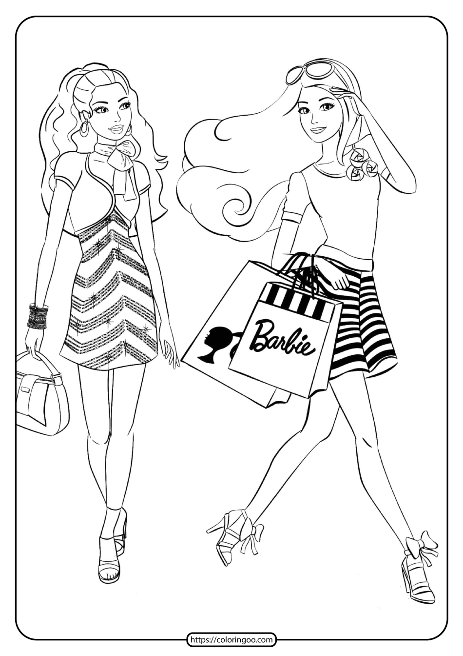 Download Free Printable Barbie Coloring Pages 03