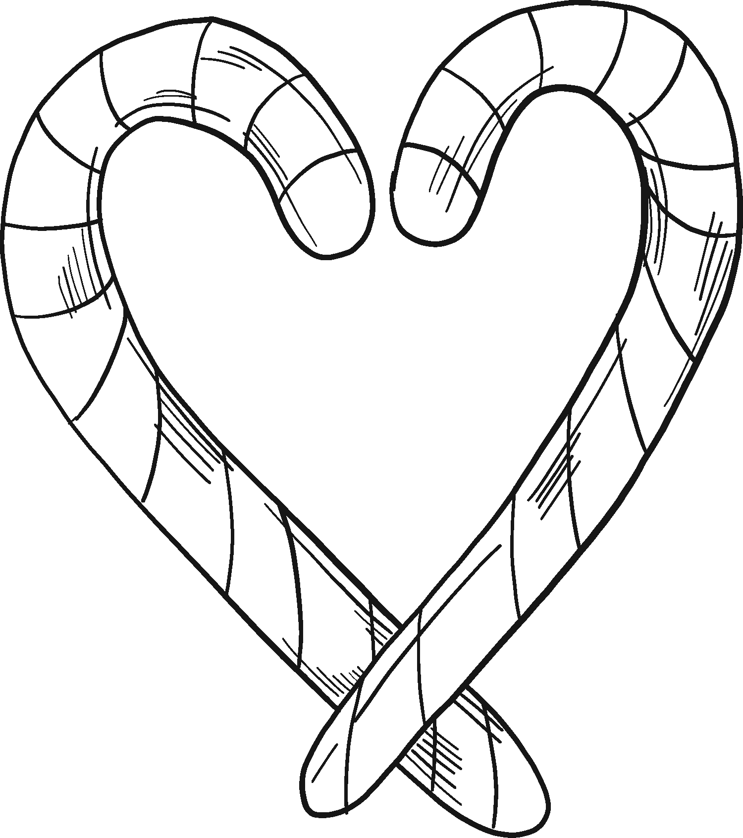 Candy Canes coloring page - ColouringPages