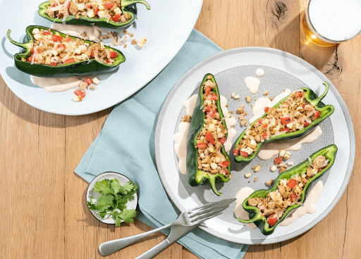 Southwestern Turkey and Corn Stuffed Peppers