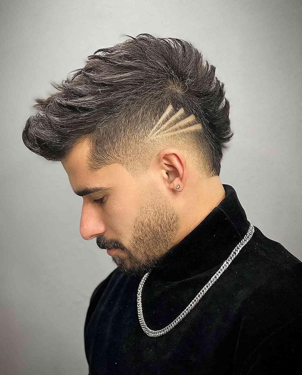 Burst Fade on Faux Hawk Fade