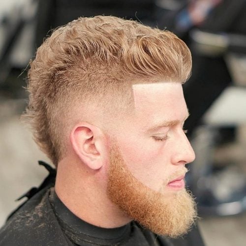 Faux Hawk Fade with Beard