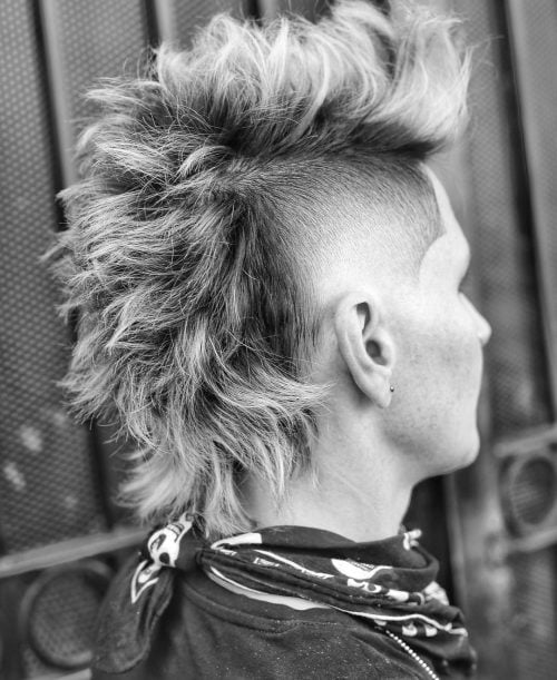 Long Hair on Faded Faux Hawk