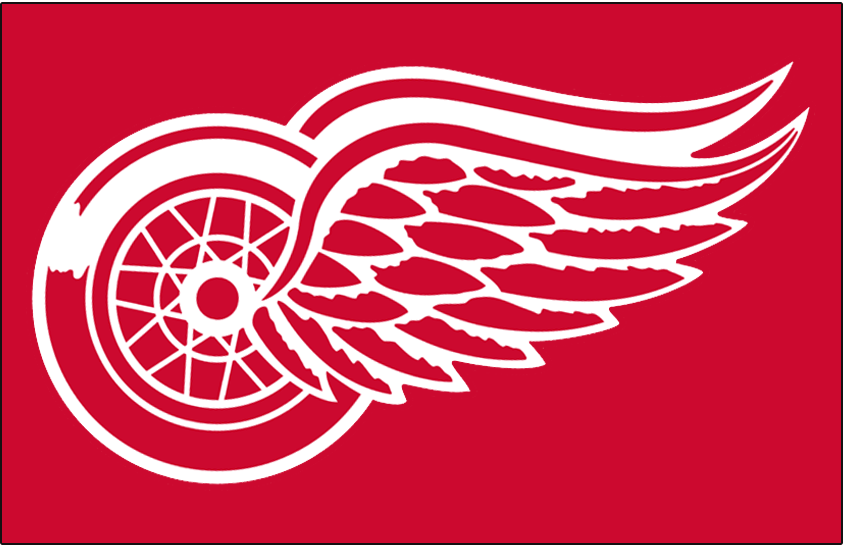 Detroit Red Wings Logo Jersey Logo (1972/73-1981/82) - Worn on front of Detroit Red Wings road red jersey from 1972-73 through 1981-82 seasons SportsLogos.Net