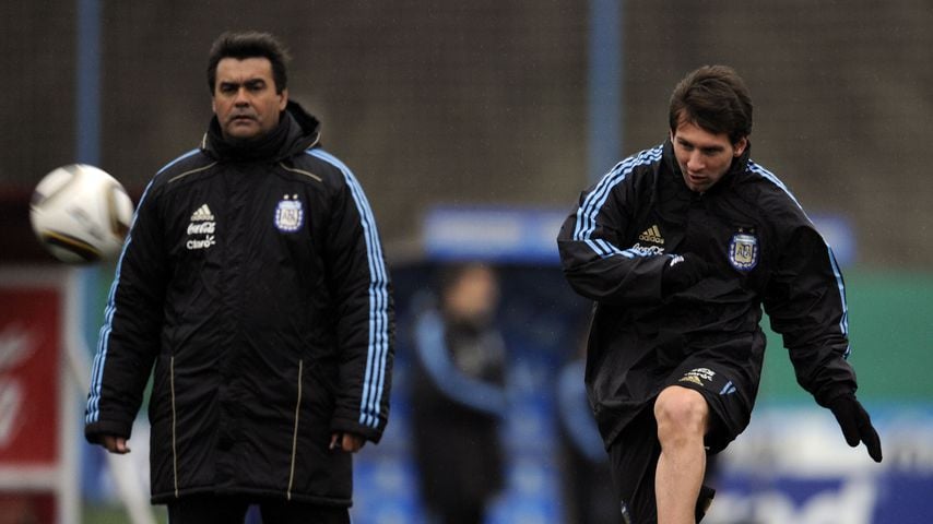 José Luis Brown und Lionel Messi