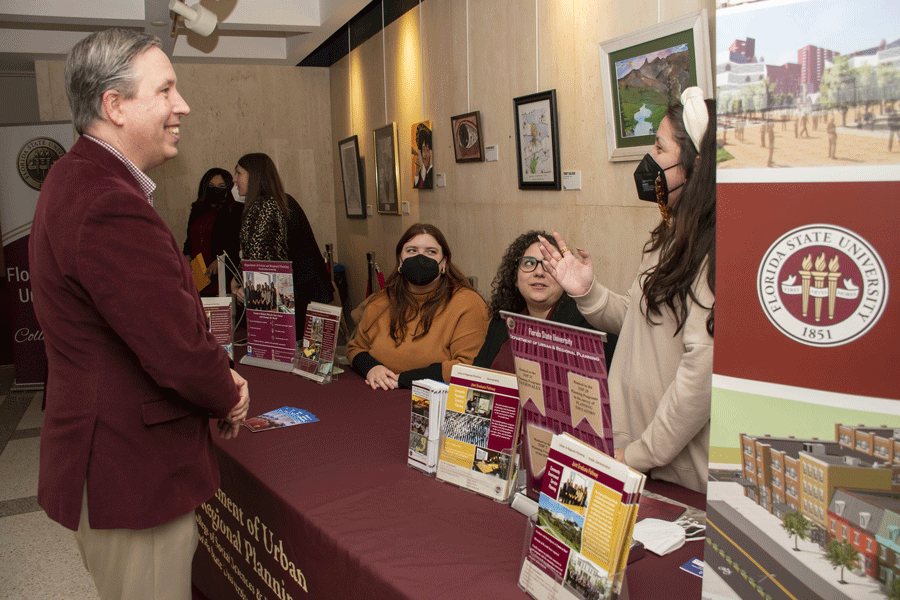 Dean Chapin speaking to students at Captiol Day