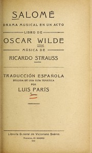 Cover of: Salomé by Richard Strauss, Richard Strauss