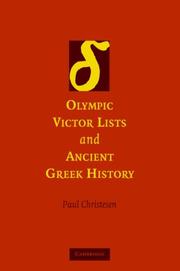 Cover of: Olympic Victor Lists and Ancient Greek History by Paul Christesen, Paul Christesen