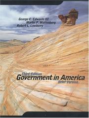 Cover of: Government in America: people, politics, and policy