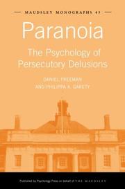 Cover of: Paranoia by Daniel Freeman, Daniel Freeman