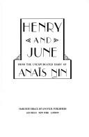 Henry and June by Anaïs Nin