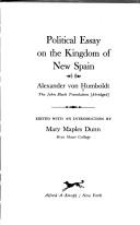 Cover of: Political essay on the kingdom of New Spain.