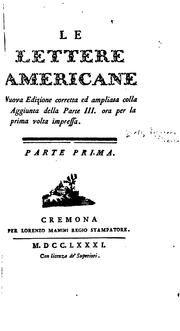 Le lettere americane by Carli, Giovanni Rinaldo conte