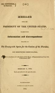 Cover of: Message from the President of the United States by United States. Department of State., United States. Department of State.