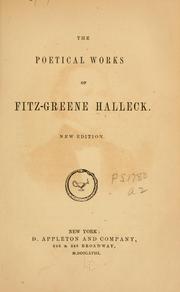 The poetical works of Fitz-Greene Halleck by Fitz-Greene Halleck