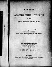 Cover of: Rambles among the Indians of the Rocky Mountains and the Andes