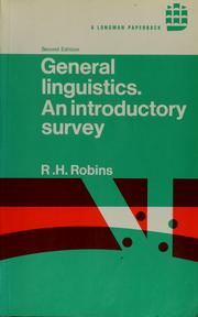 Cover of: General linguistics