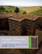 Cover of: Societies Networks and Transitions Volume I To 1500 by Craig A. Lockard