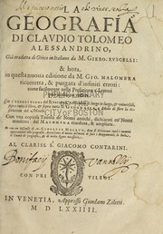 Cover of: La geografia di Claudio Tolomeo Alessandrino