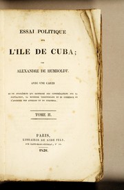 Cover of: Essai politique sur l'île de Cuba