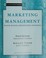 Cover of: Marketing management