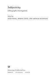 Cover of: Subjectivity: Ethnographic Investigations (Ethnographic Studies in Subjectivity)