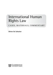 International human rights law by Olivier De Schutter