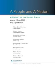 Cover of: A people and a nation by Mary Beth Norton, Carol Sheriff, David W. Blight, Howard Chudacoff, Fredrik Logevall