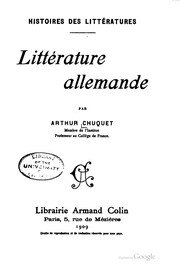 Cover of: Littérature allemande