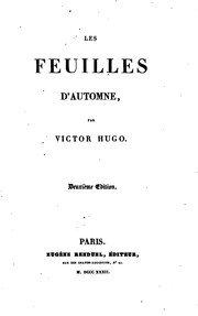 Les feuilles d'automne by Victor Hugo