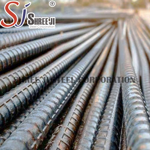 TMT Steel Bar - Mild Steel, 12 Feet Length | IS 1786 Grade, Mill Finish, Rod Shape for Building and Bridge Applications