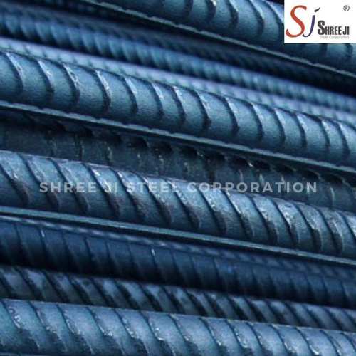 Reinforcing TMT Bar - Mild Steel, IS 1786, Widths 8-32 mm | Mill Finish, Ideal for Building, Bridges, and Roads