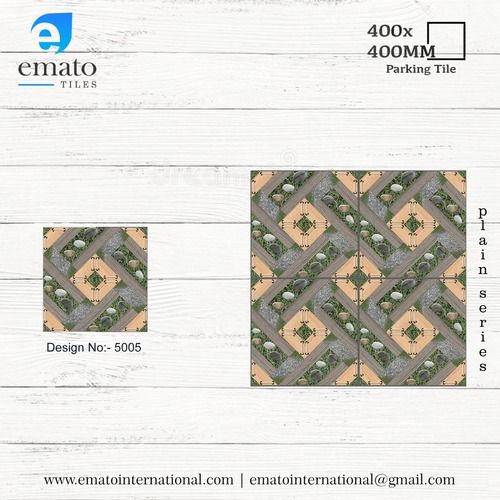 Blacks Vitrified Parking Tiles 400X400