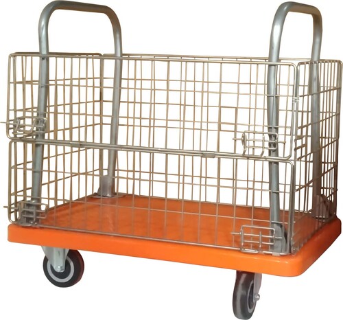 Basket Trolley - Color: Orange Silver