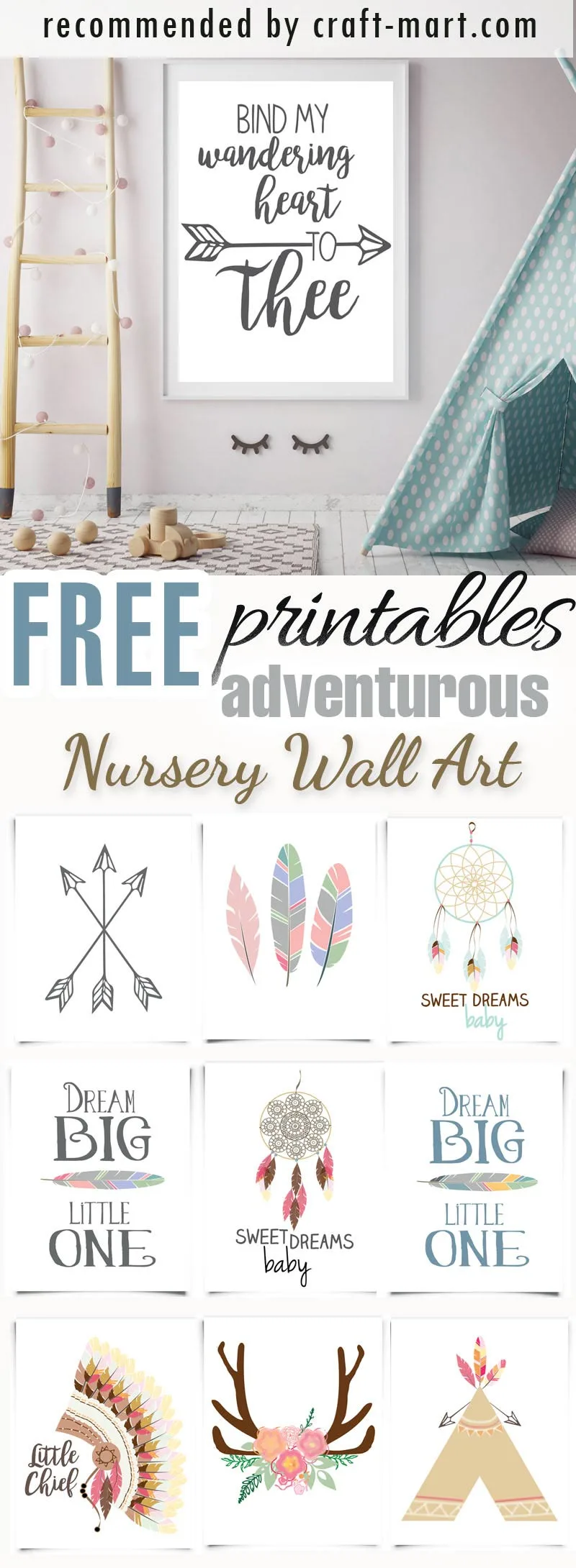 ADVENTURE AWAITS - FREE Nursery Printables and wall decor #freeprintables #freenurseryprintables #freenurserywallart #cutenurseryprints #tribalnurseryprintables #adventureawaitsnurseryprintables #dreamcatchernurseryprintables #freenurseryprints