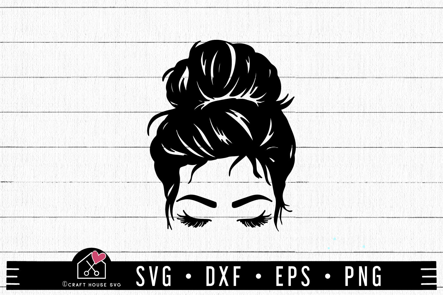 FREE Mom Messy Bun SVG cut file | FB214