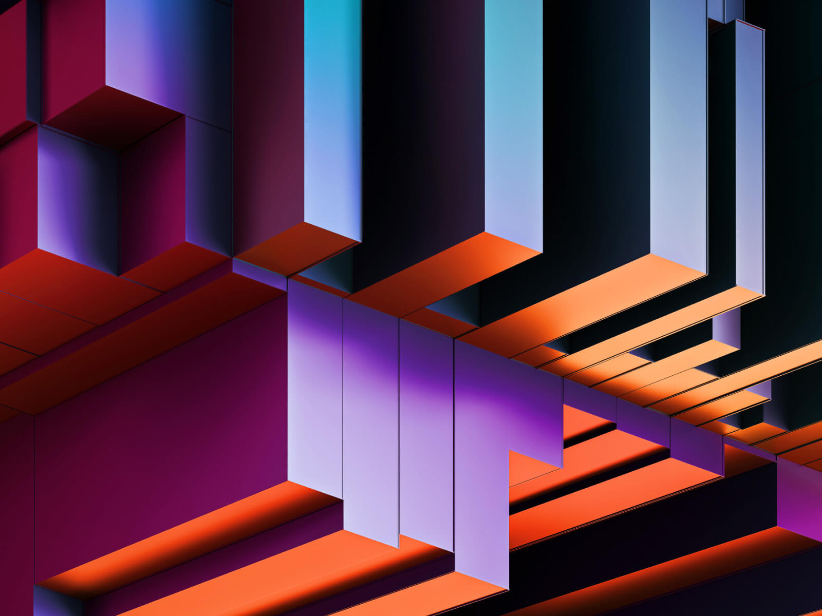 3d image of rectangles in different colors