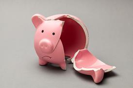 broken piggy bank