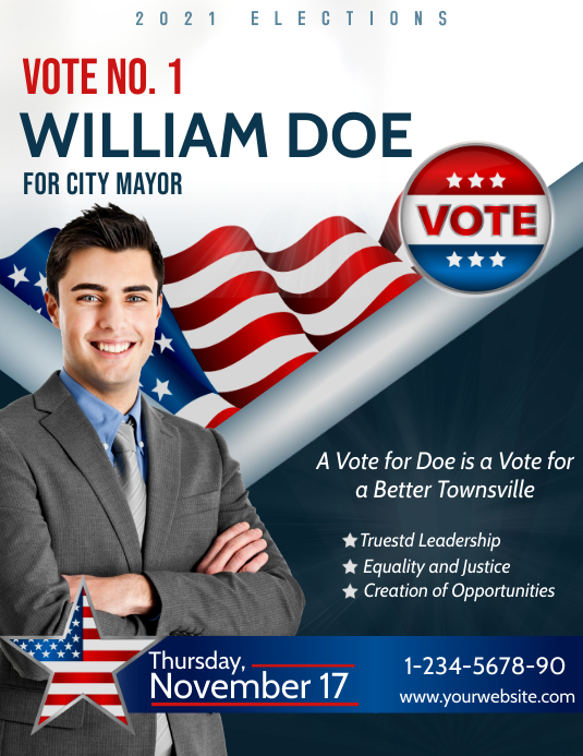 ELECTION CAMPAIGN POSTER FLYER TEMPLETE Template | PosterMyWall