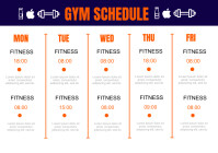 gym schedule A4 template