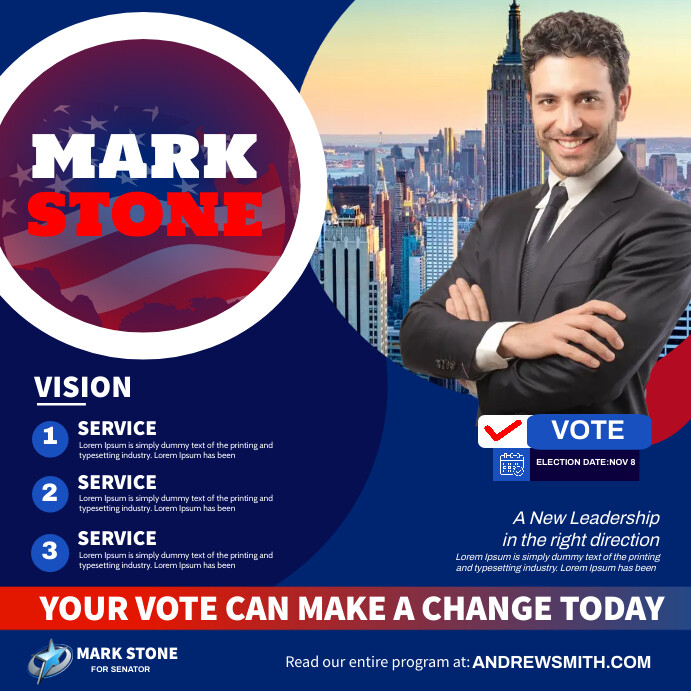 political campaign flyer Template | PosterMyWall