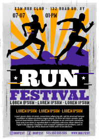 RUN FEST POSTER A4 template