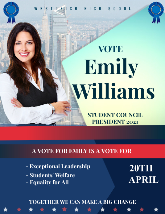 STUDENT CAMPAIGN ELECTION POSTER flyer ad Template | PosterMyWall