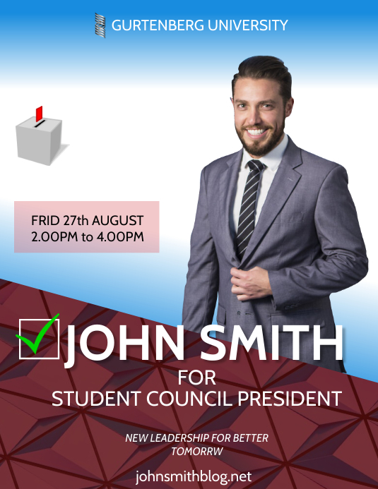 Student Council Election Campaign Flyer Template | PosterMyWall